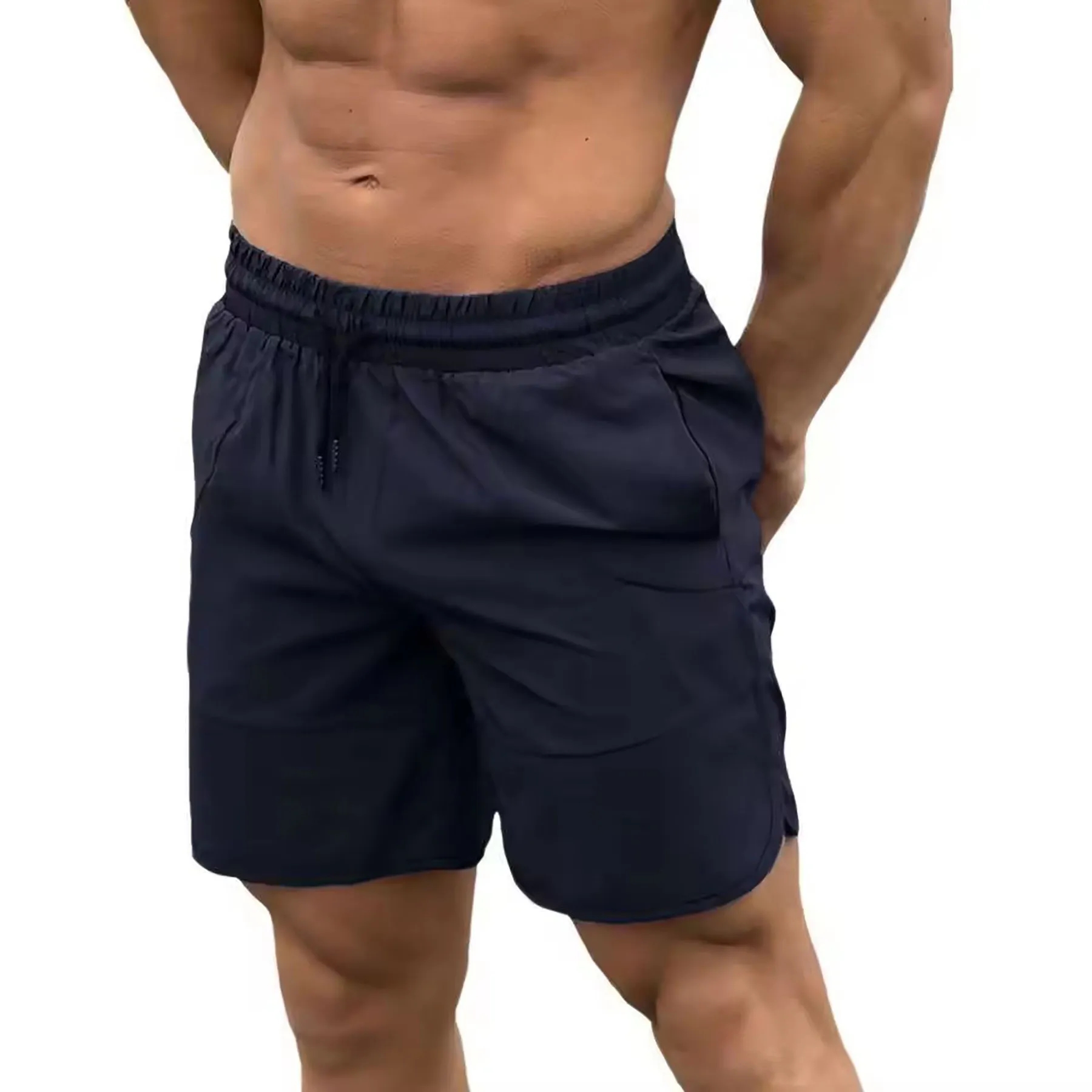 Men's Gym Shorts Quick Dry Training Running Belt Pockets 7