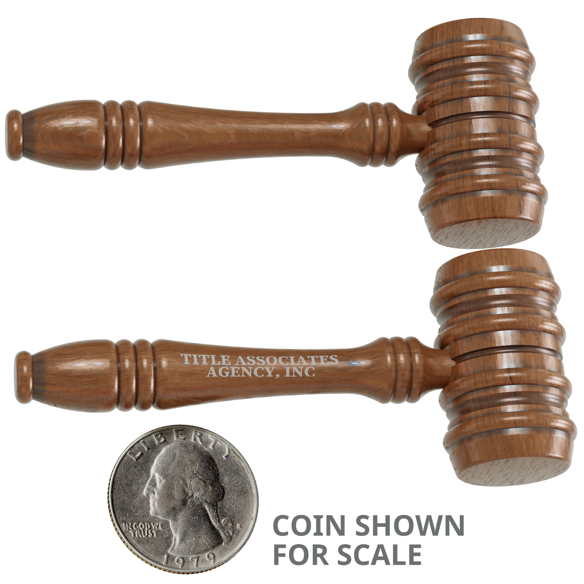 3-1/2" Mallet Style Novelty Gavel with imprint 1