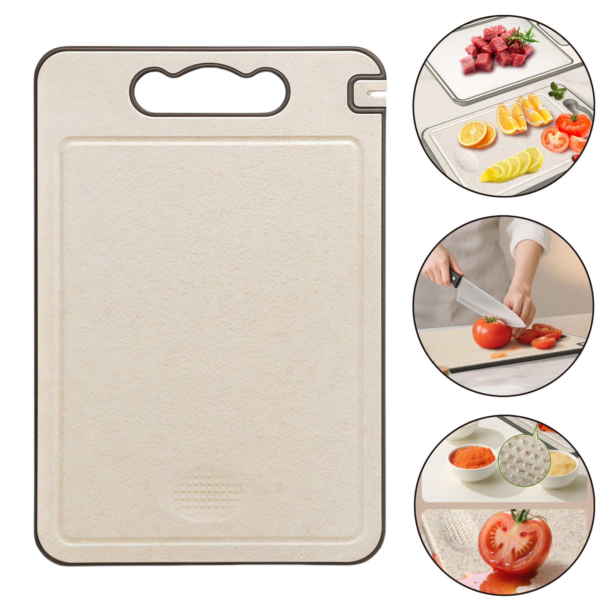 304 Stainless Steel Double-Sided Cutting Board with Knife Sharpener 3