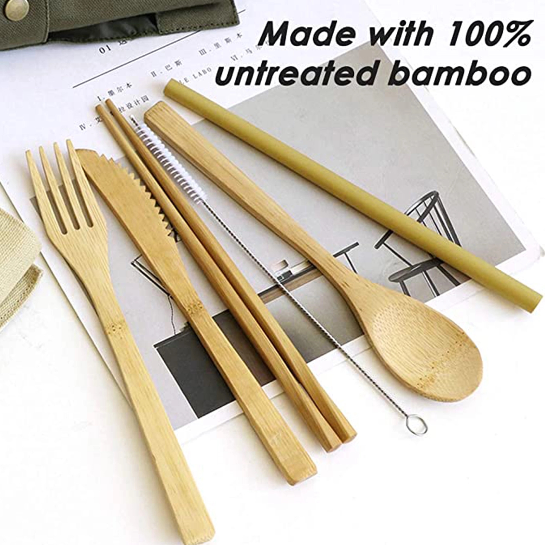Reusable Bamboo Utensils Cutlery With Case 3