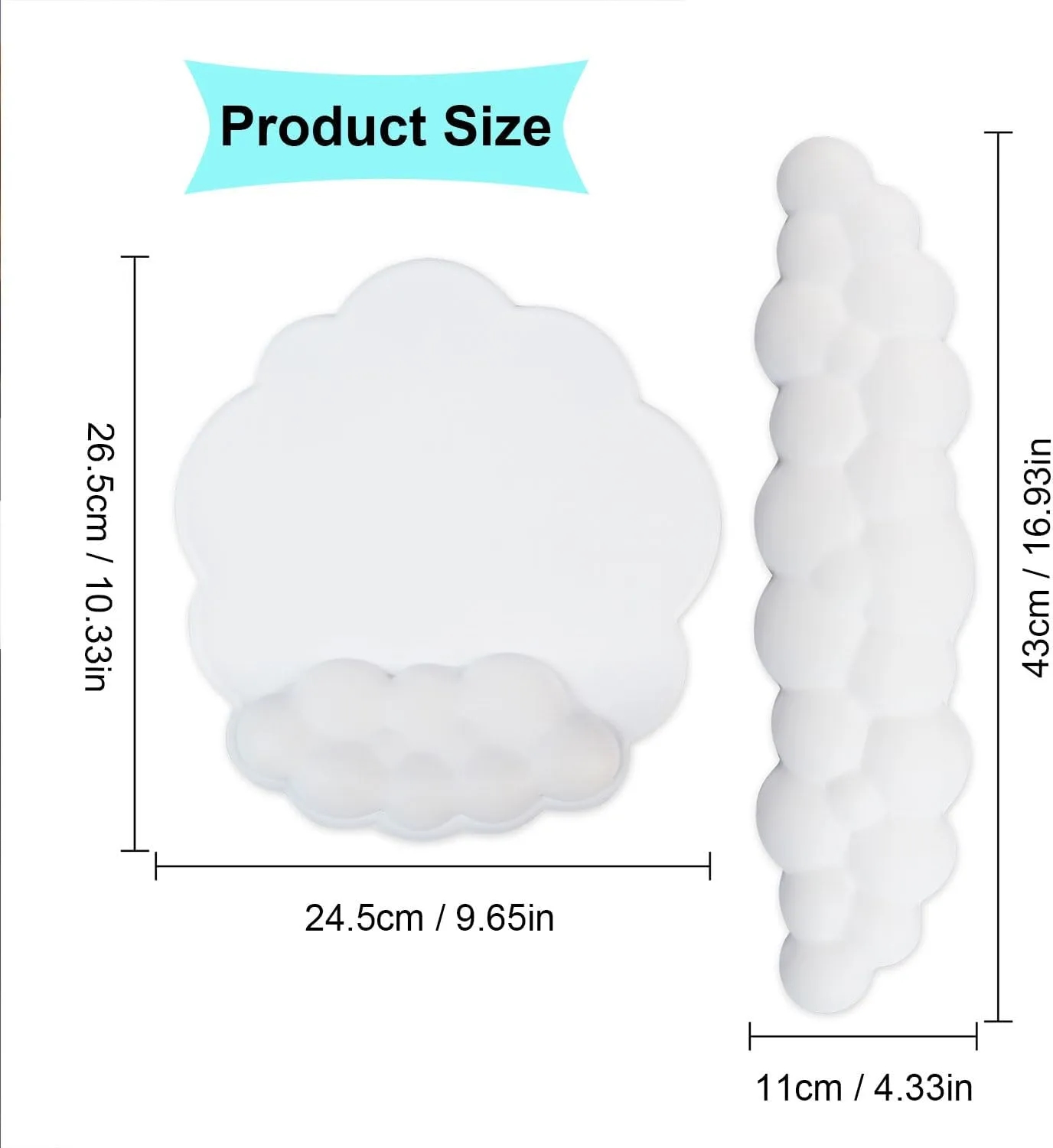 Cloud Keyboard And Mouse Wrist Rest 2