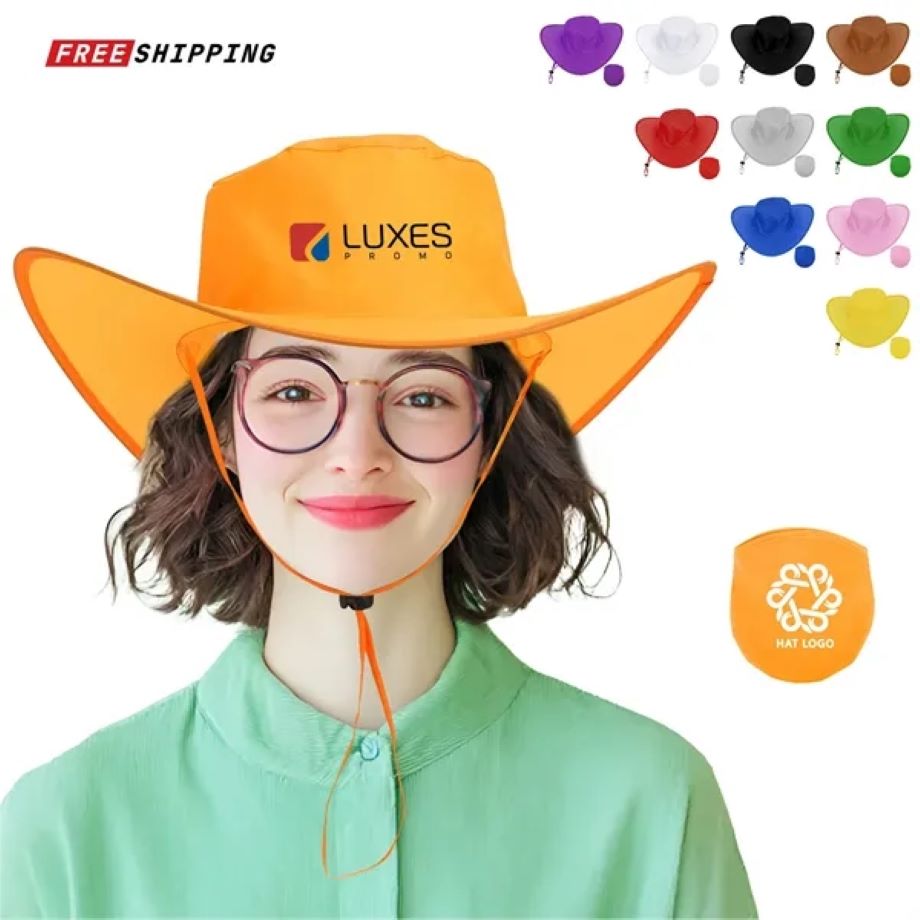 Foldable Cowboy Hat with Carry Pouch 3