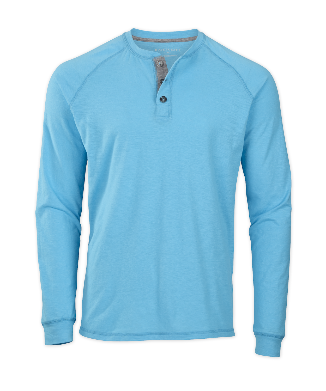 BOXERCRAFT MEN'S HENLEY LS TEE 4
