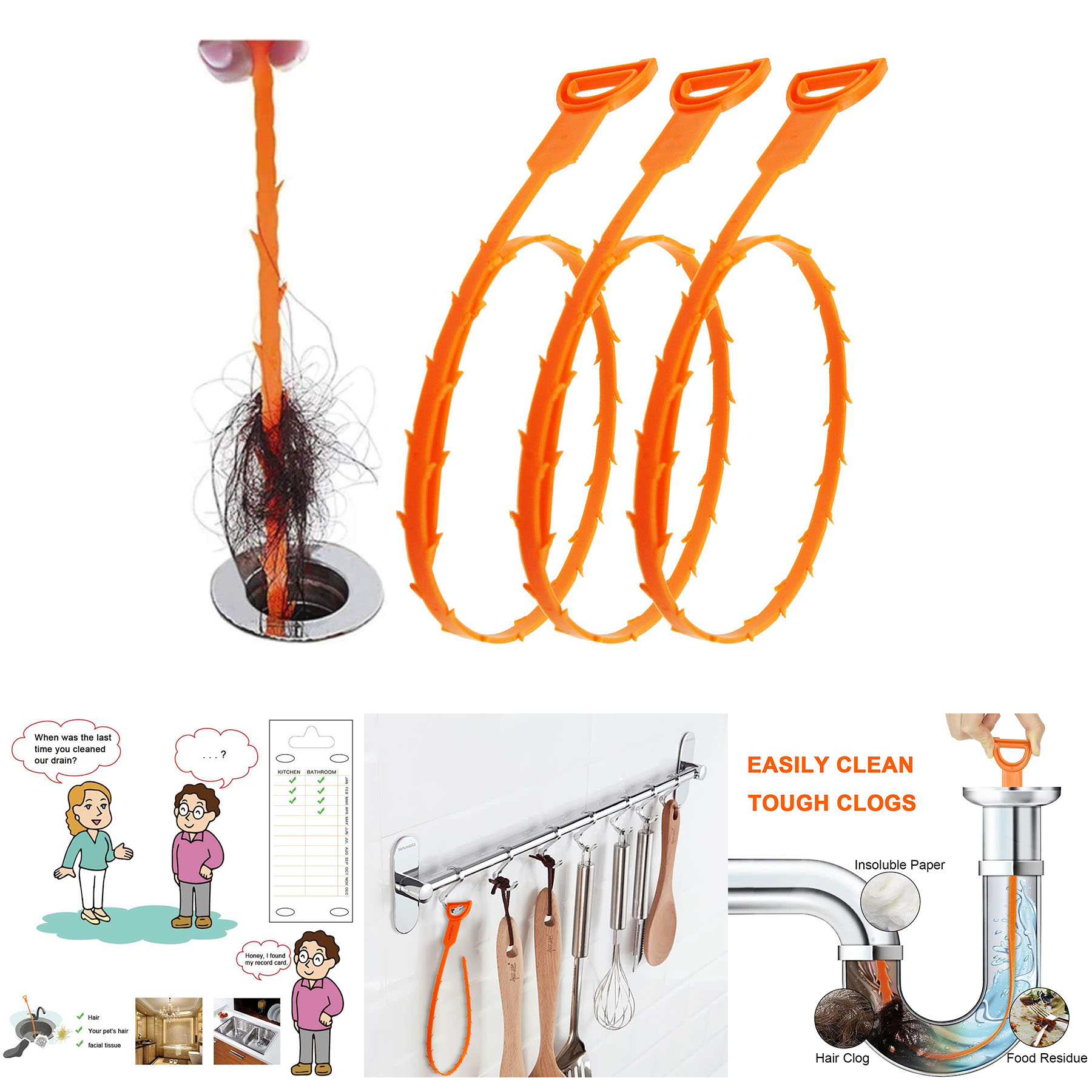 3 Pack 25 Inch Drain Clog Remover 2