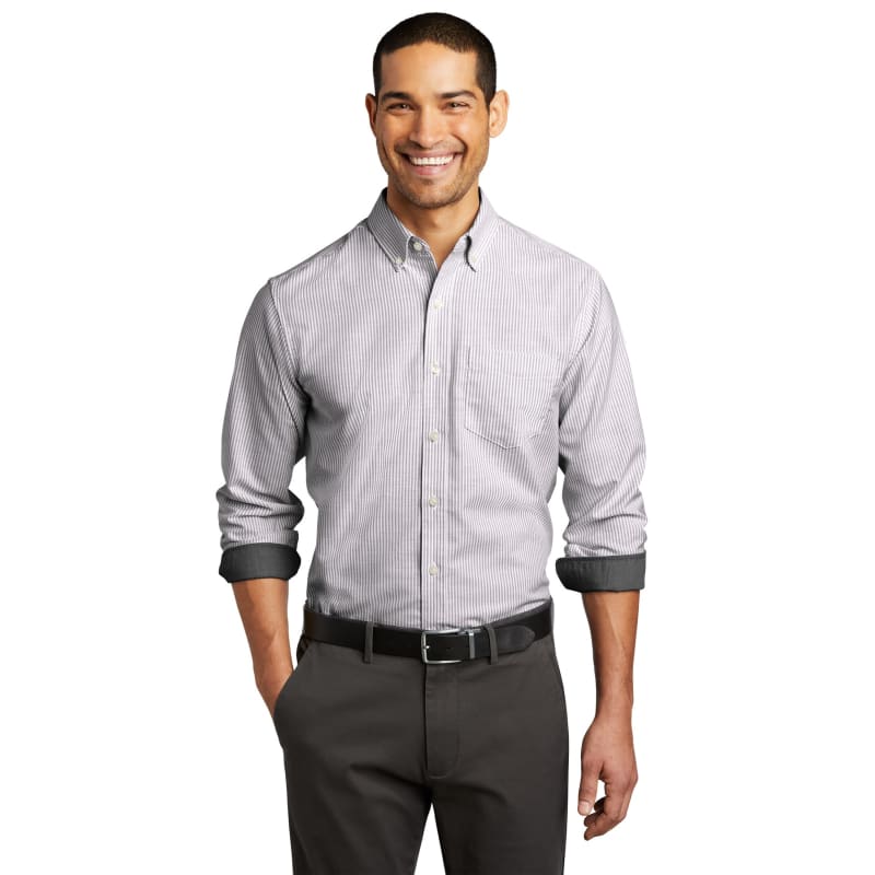 Port Authority SuperPro Oxford Stripe Shirt. 5