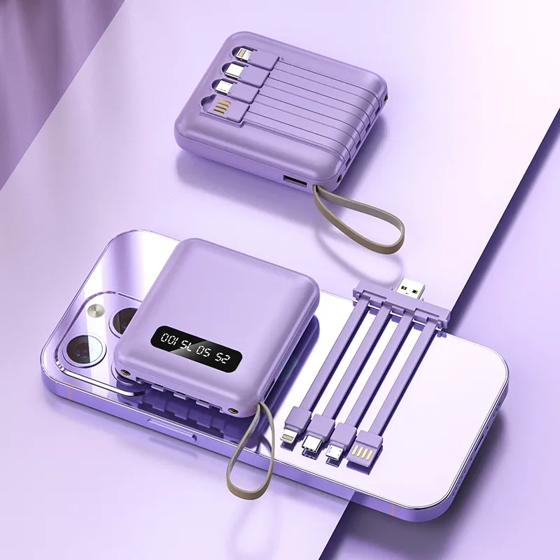 10000 mAh Mini Power Bank with Multi Tips 5