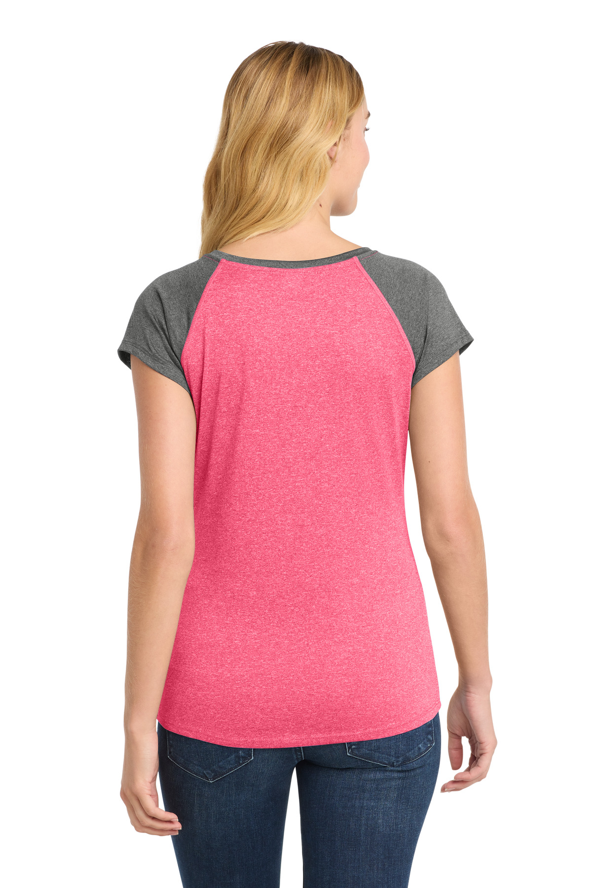 Sport-Tek Women's Heather-On-Heather Contender Scoop Neck Tee. LST362 14