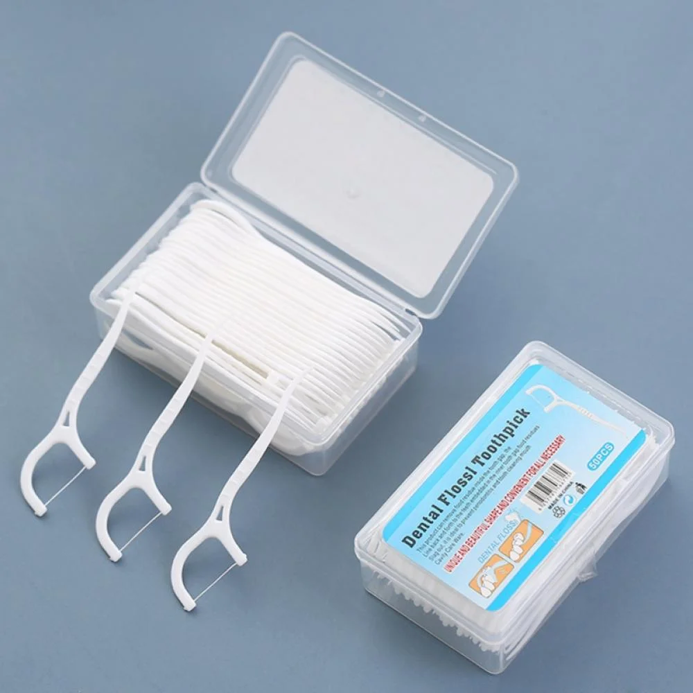 50pcs/Set Unflavored Disposable Floss 1