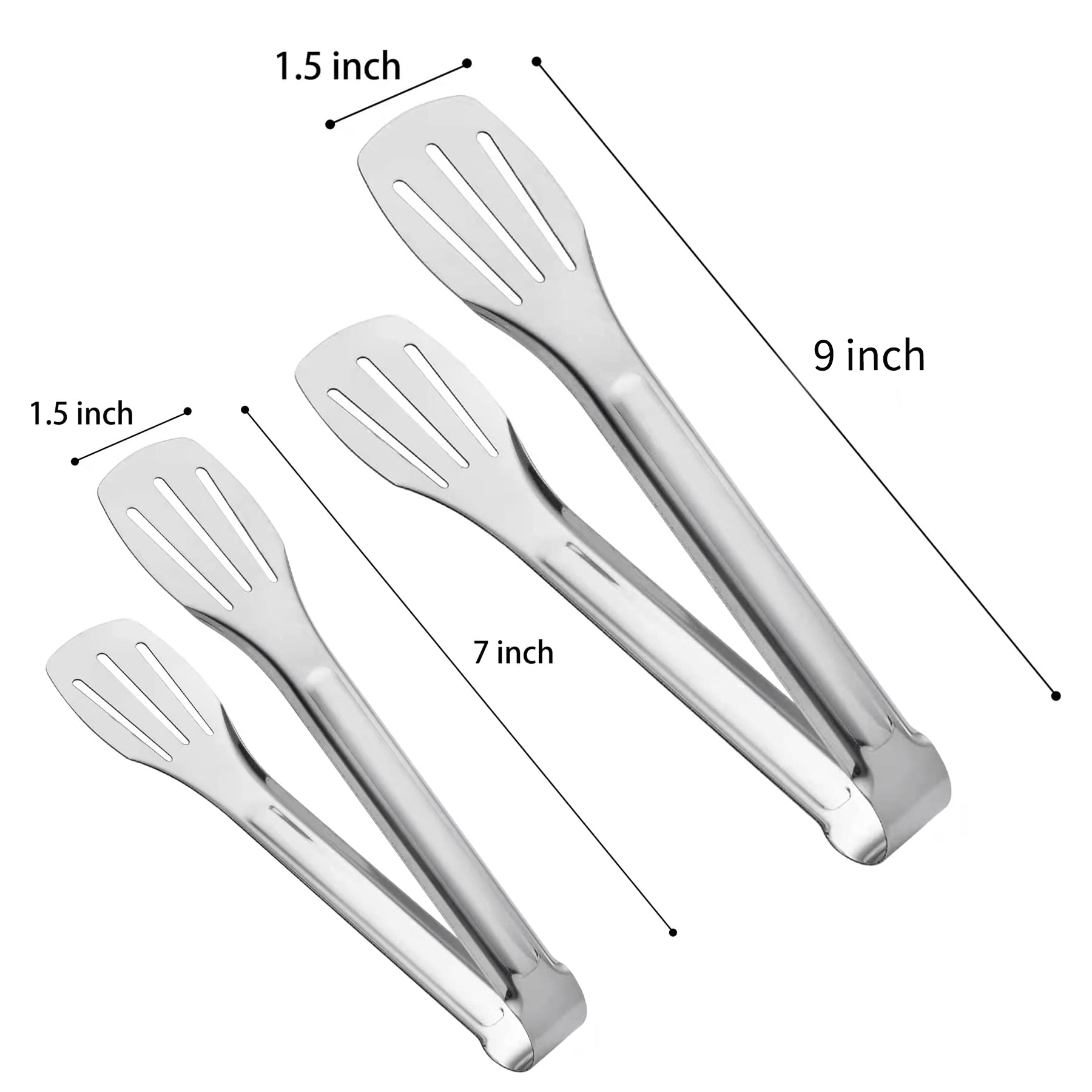 7" Stainless Steel Food Tong 2