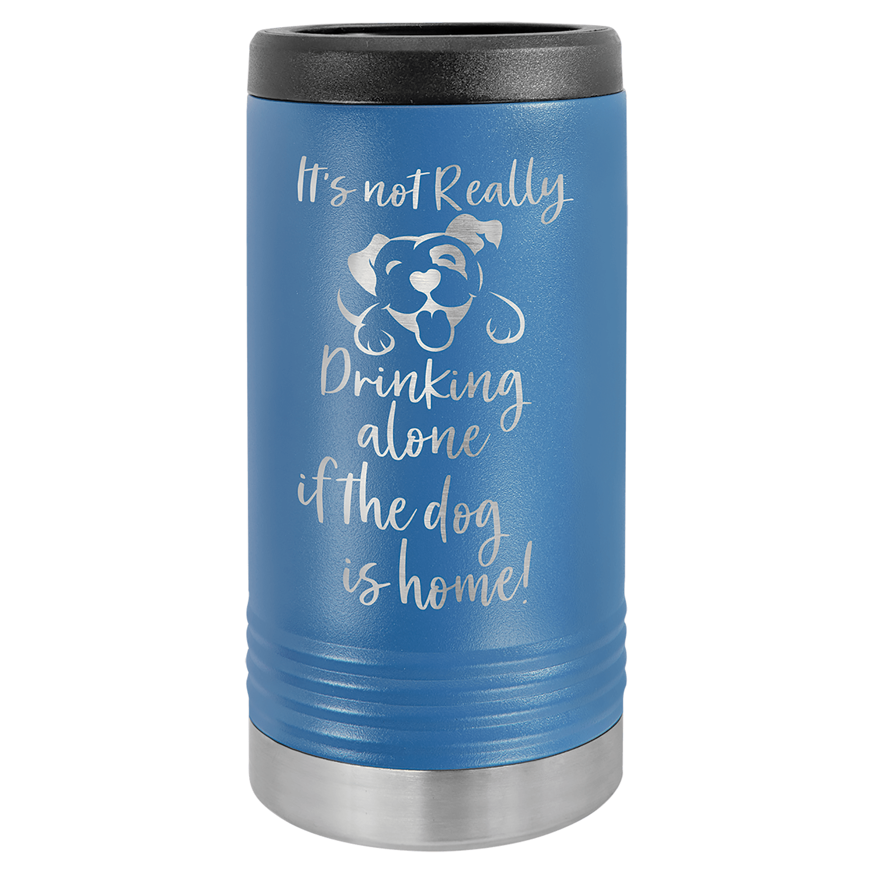 Royal Blue Laser Engraved Polar Camel Slim Beverage Holder 2