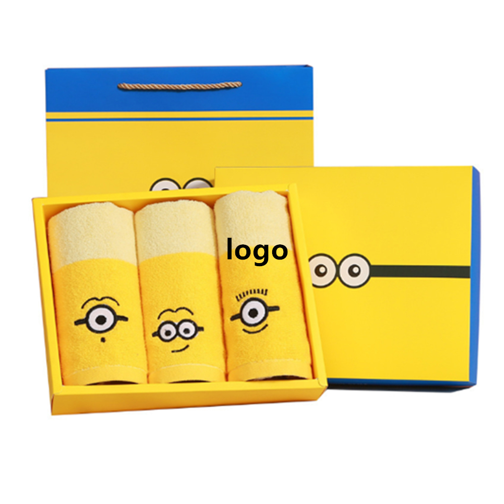 3 Packs Cartoon Wash Cloth Gift Box Set 6