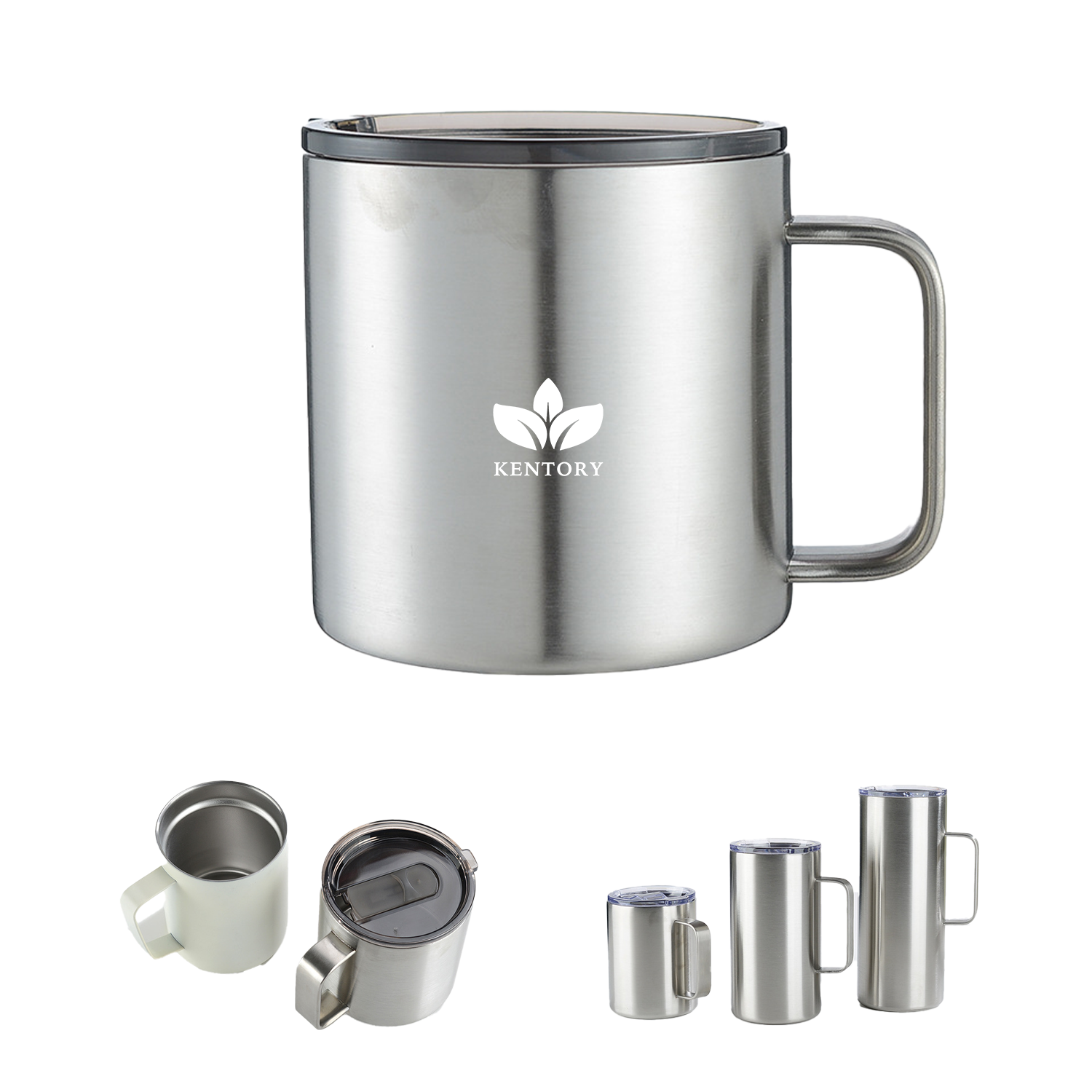 10/12/14/20 Oz Stainless Steel Insulated Mug With Lid 1