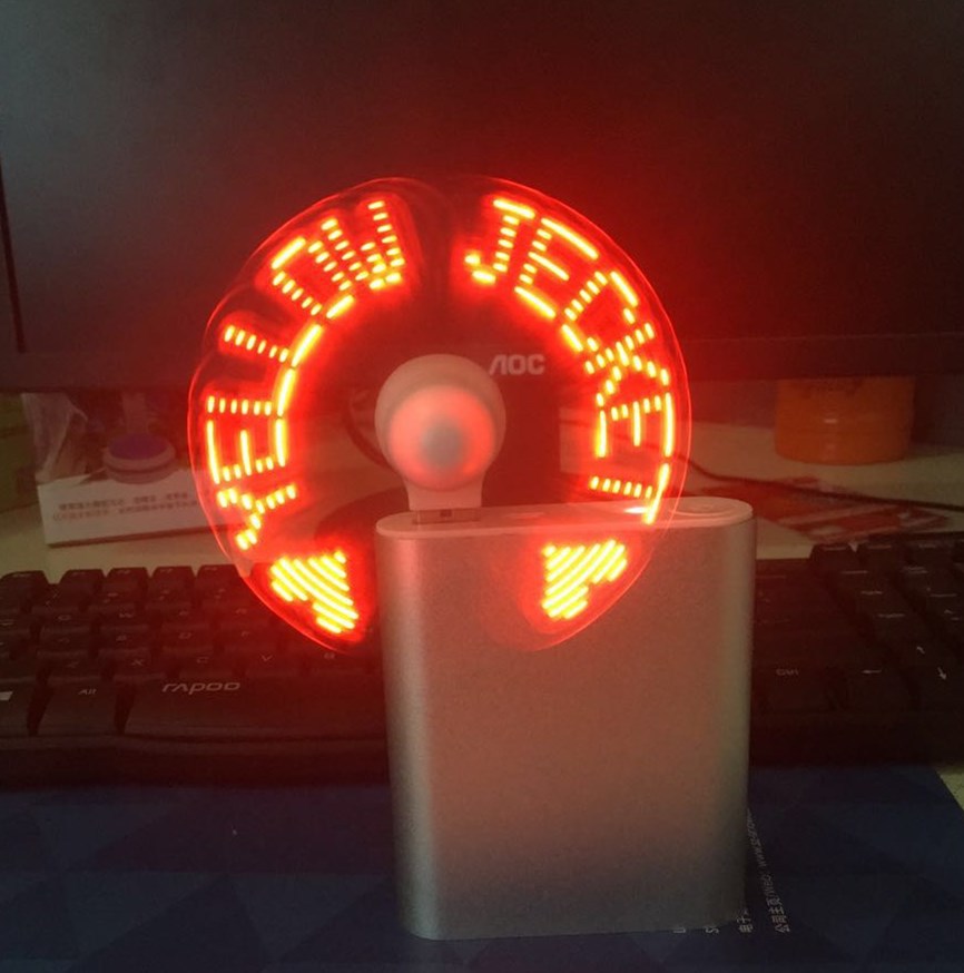 Cell Phone Portable LED Light-Up Fan 2