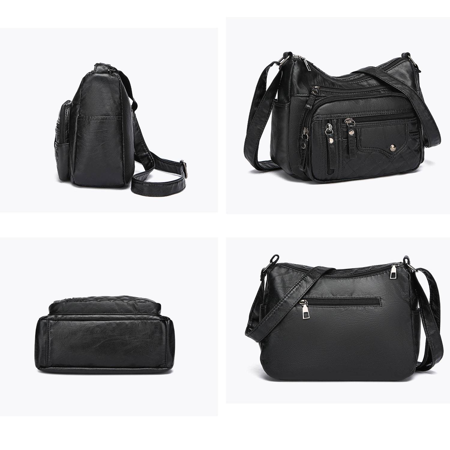 Fashion Multi Zipper Crossbody Bag 3