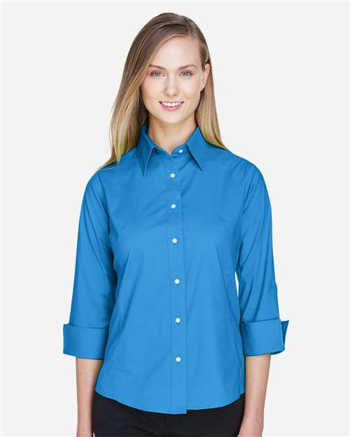 Women's Perfect Fit™ Three-Quarter Sleeve Stretch Poplin Dress Shirt - DP625W 13
