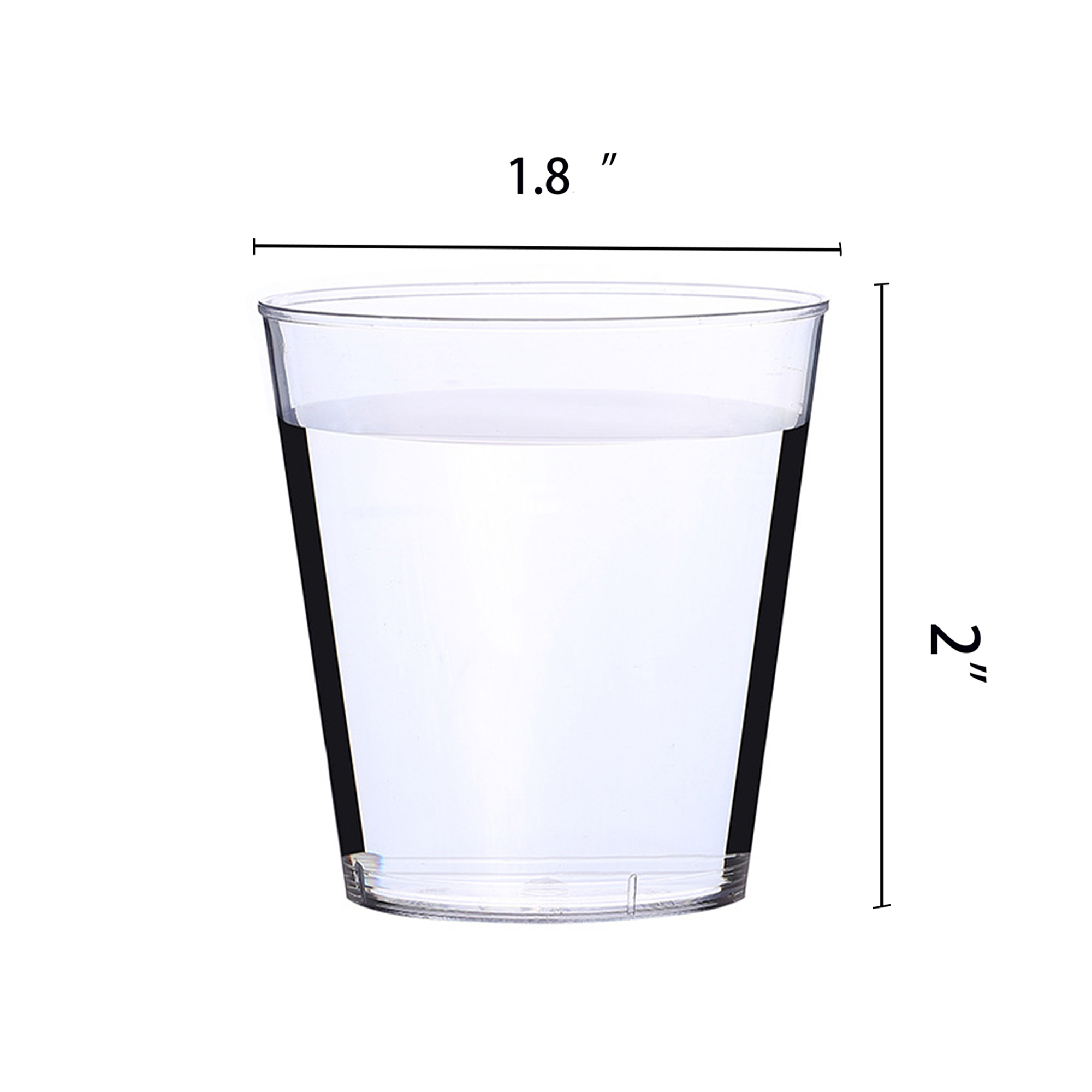 Hard 2 OZ Thickened Plastic Cup 4