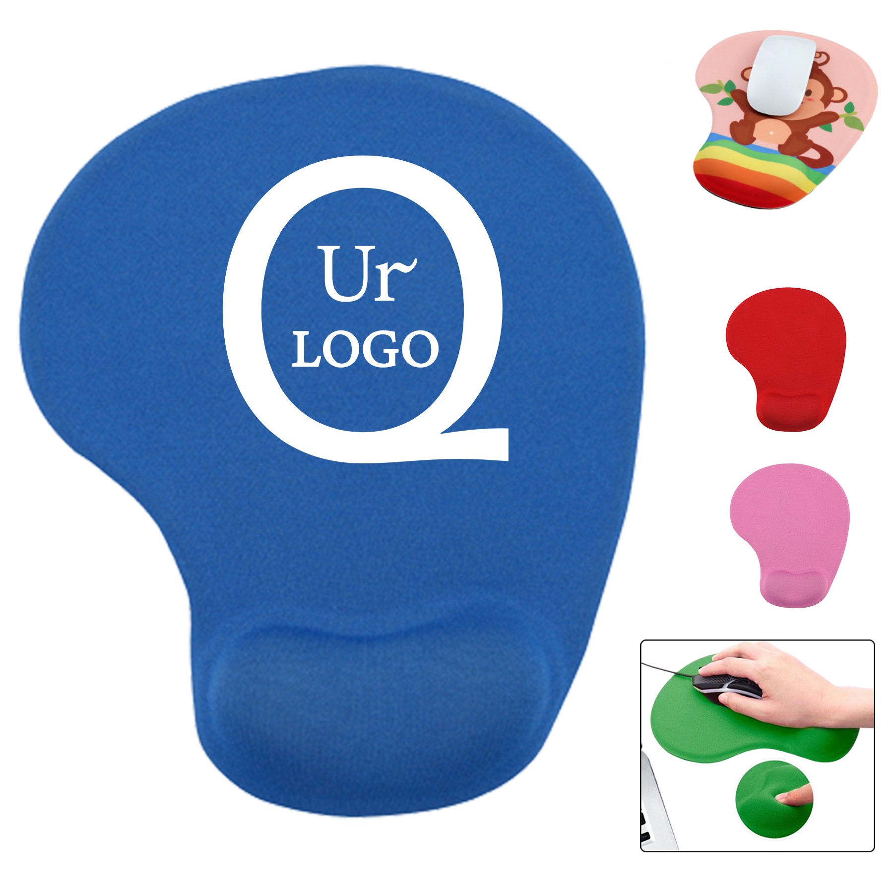 7.48 X 9.84 X 0.98 Inch Silicone Mouse Pad W/ Wrist Support