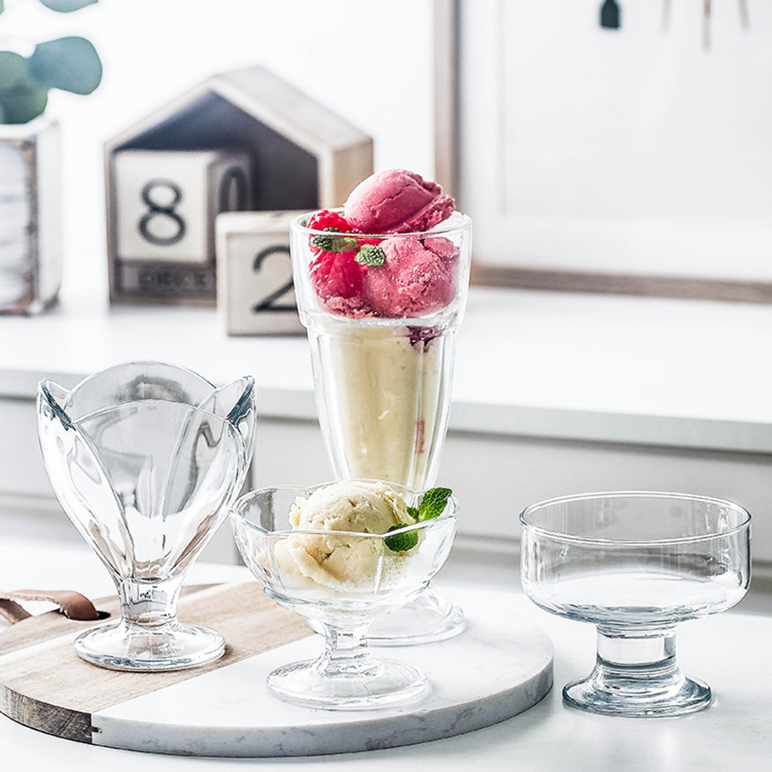10Oz Clear Milkshake Glasses 3