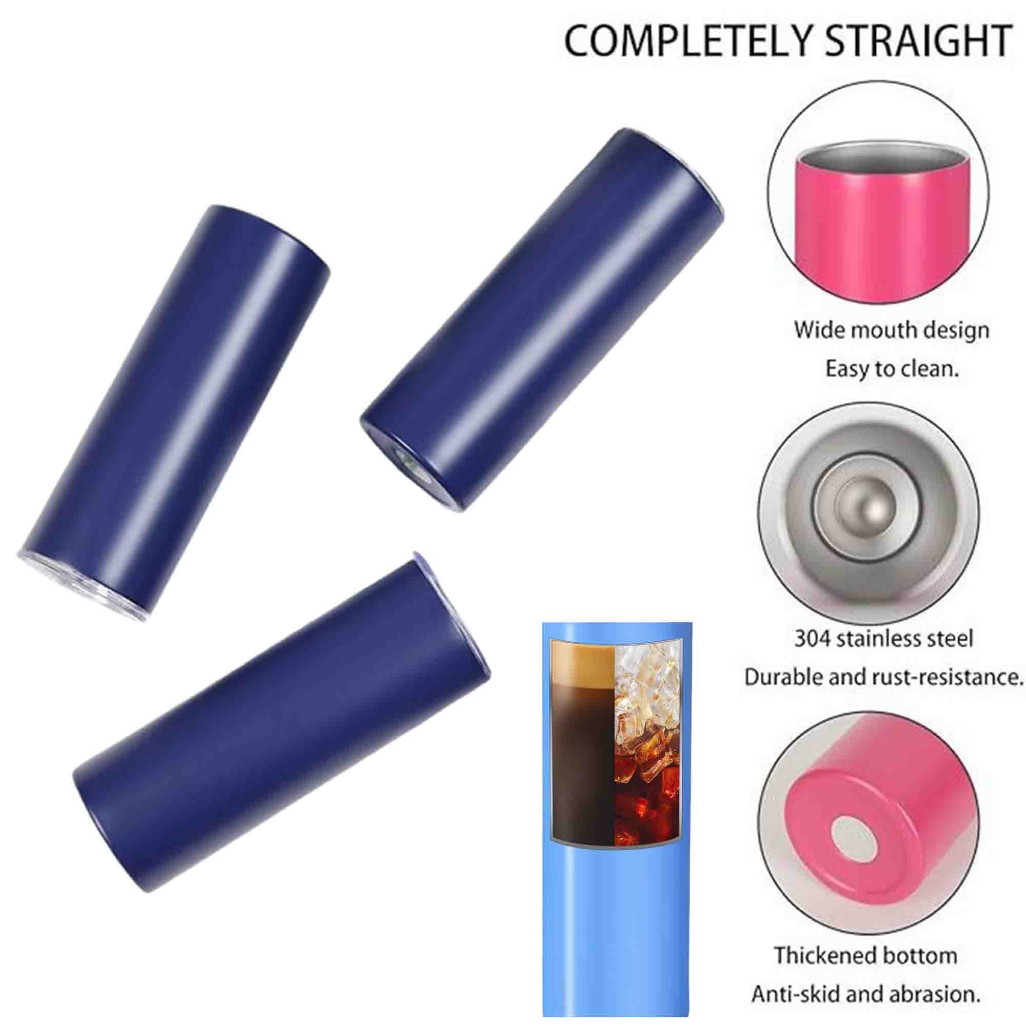 Skinny Tumblers With Straws And Lids 2