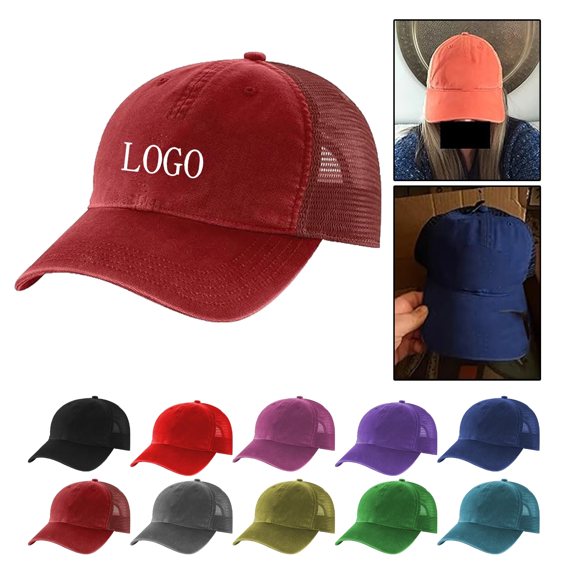 Men's Canvas Mesh Back Cap 4