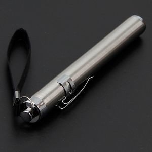 Stainless Steel LED Flashlight Pen Shaped Design With Metal Clip 10