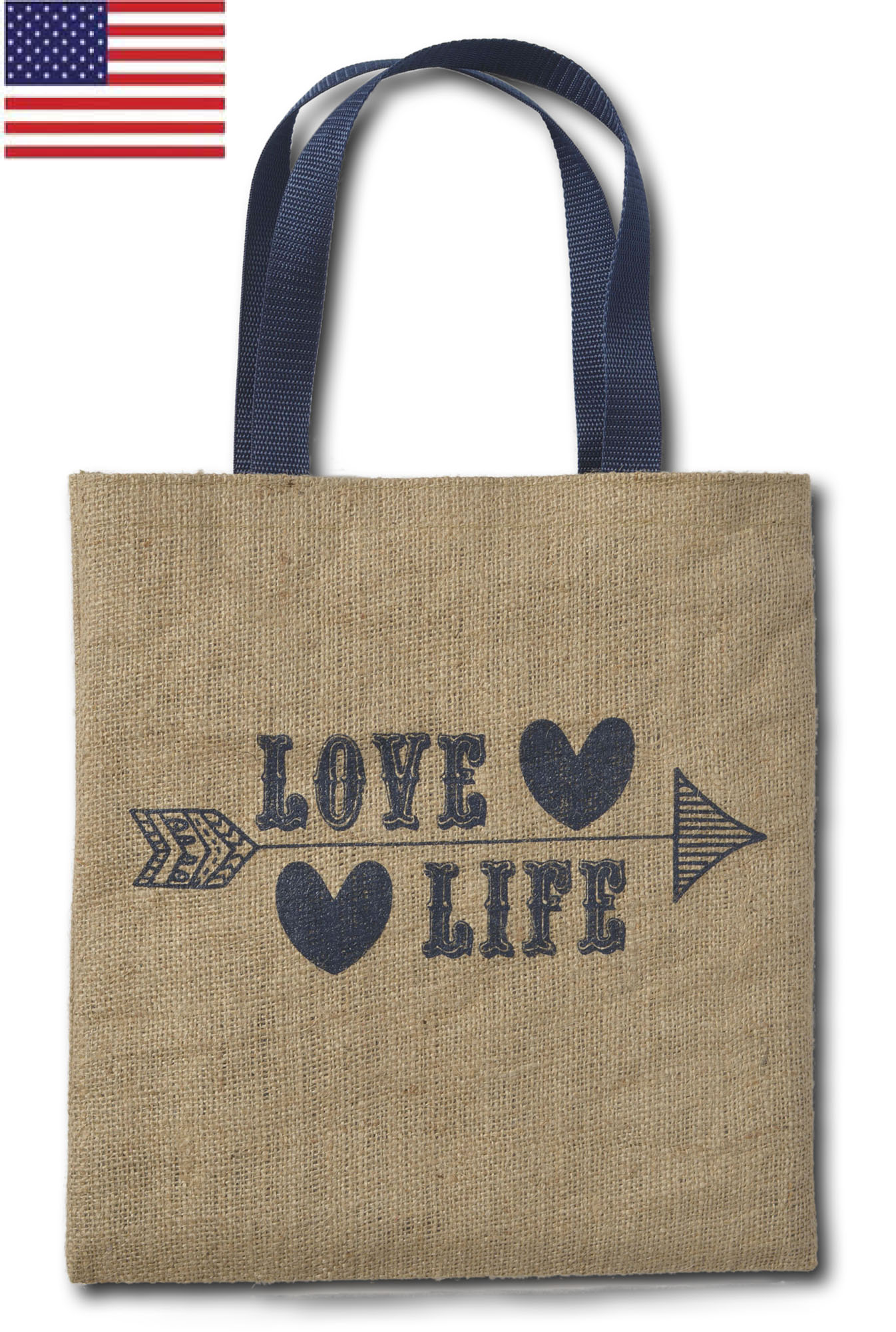 Brighton Laminted Jute/Burlap Tote Bag 13x14" 2
