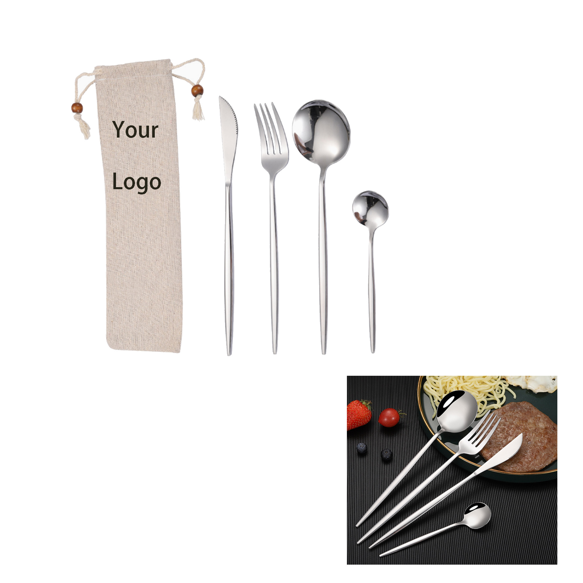 Stainless Steel Spoon Fork Set 2