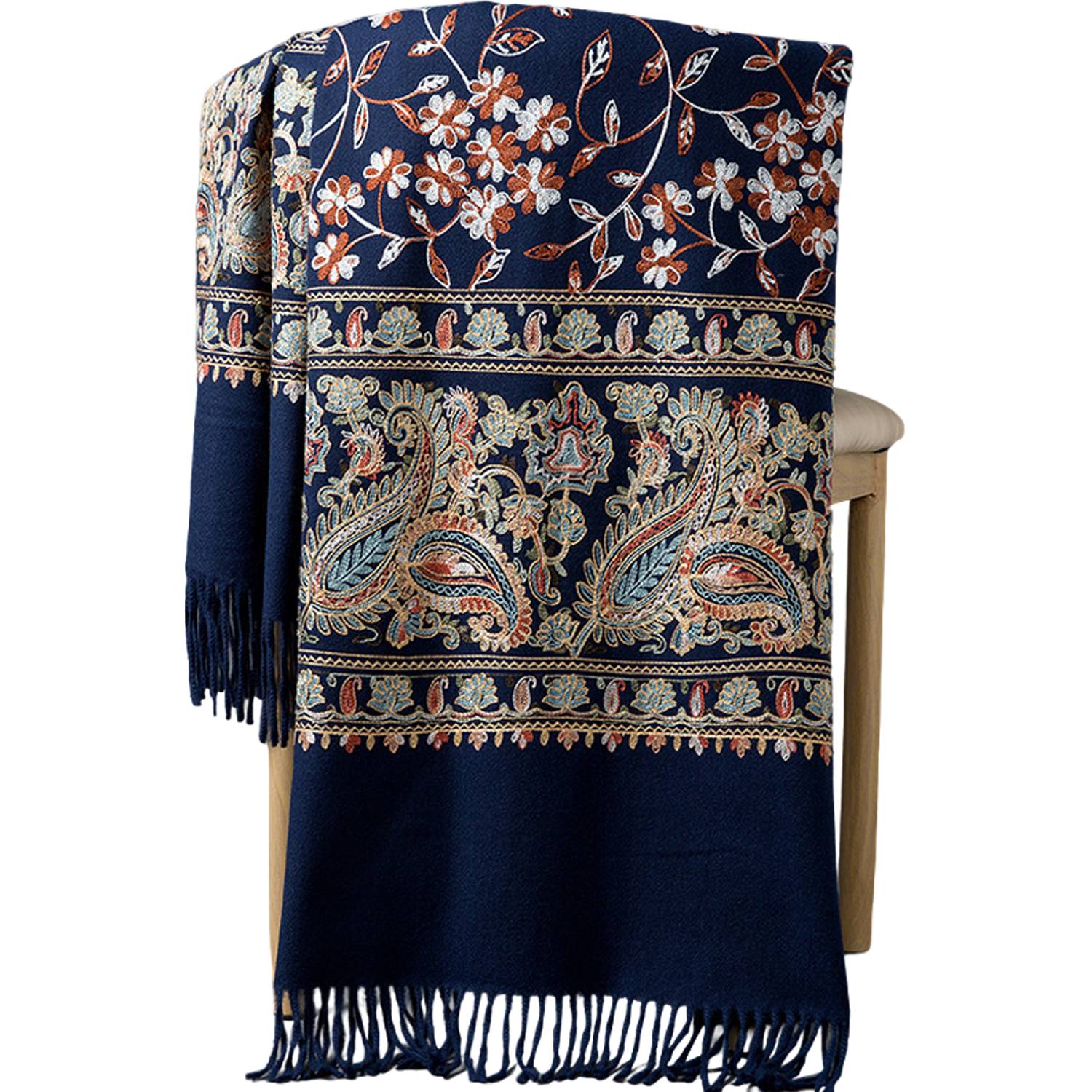 Winter Faux Cashmere Scarf Shawl 7