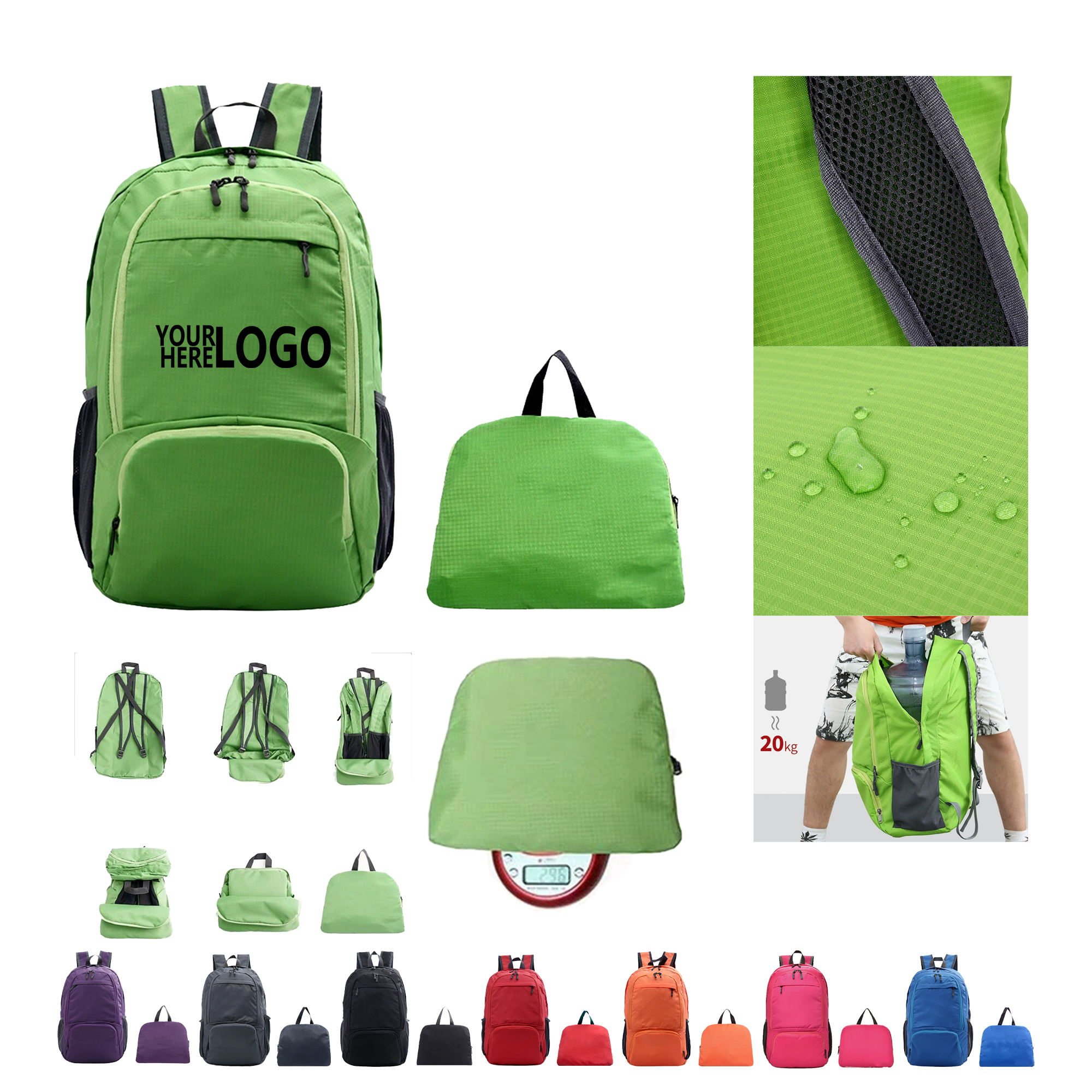 Foldable OFoldable Waterproof Polyester Hiking Backpackutdoor Hiking Backpack 2