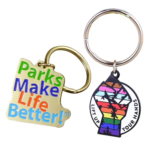 1" Hard Enamel Keychain 11