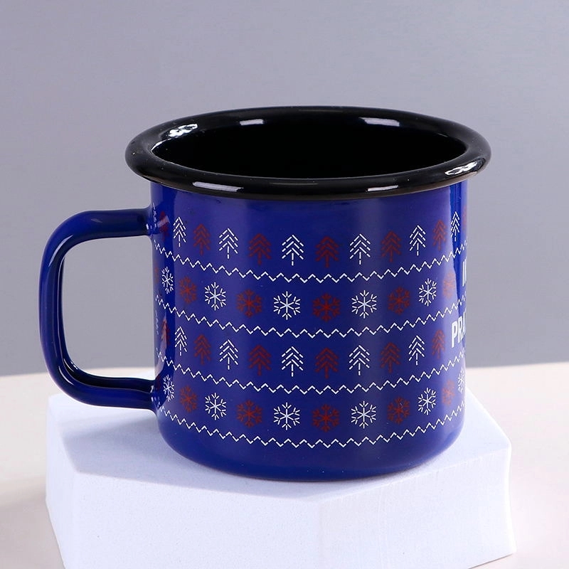 12oz Enamel Coffee Camping Mug 3