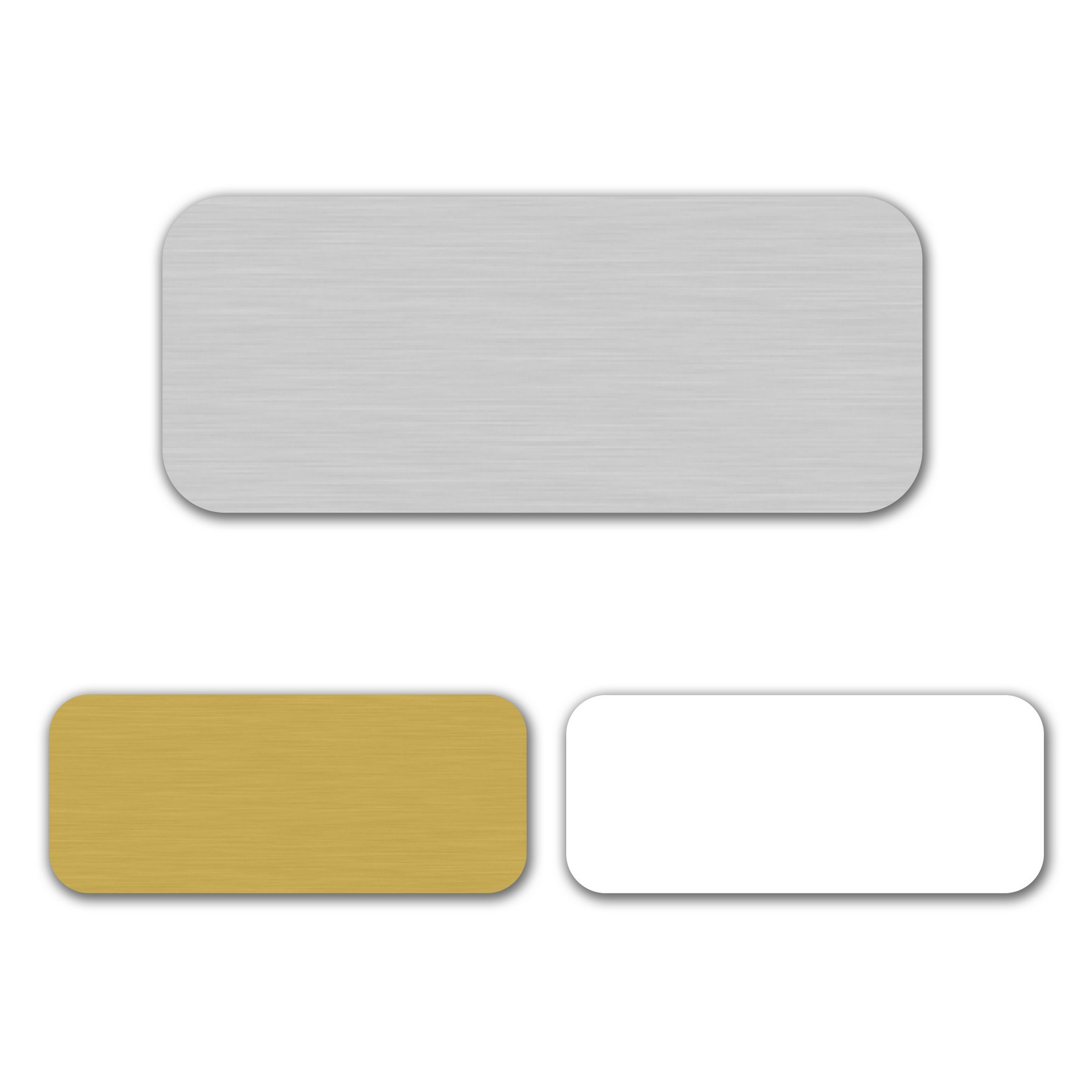 1" Wx3"L Aluminum Name Badge w/Full Color Imprint & Personalization 8