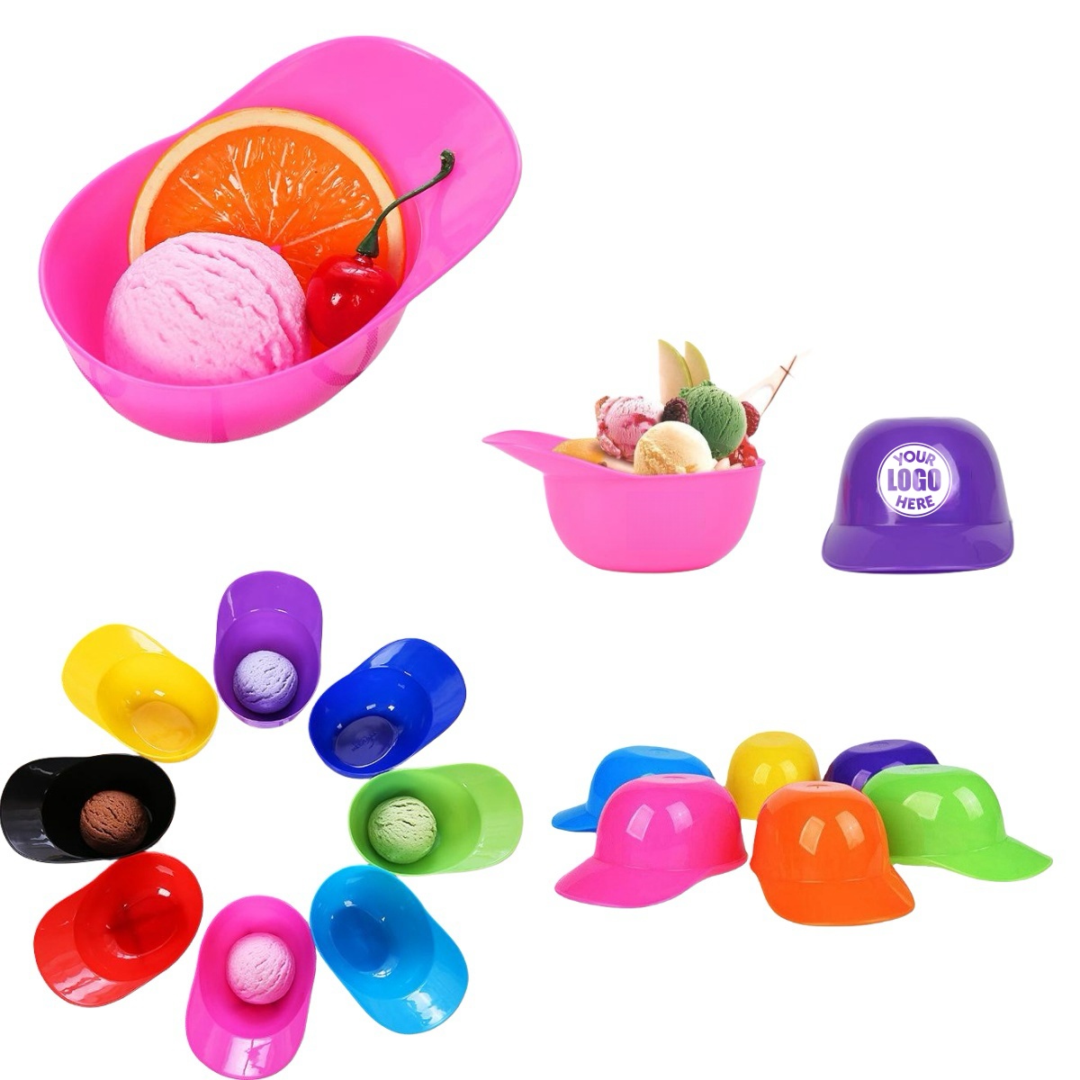 8oz Baseball Helmet Ice Cream Bowl 14