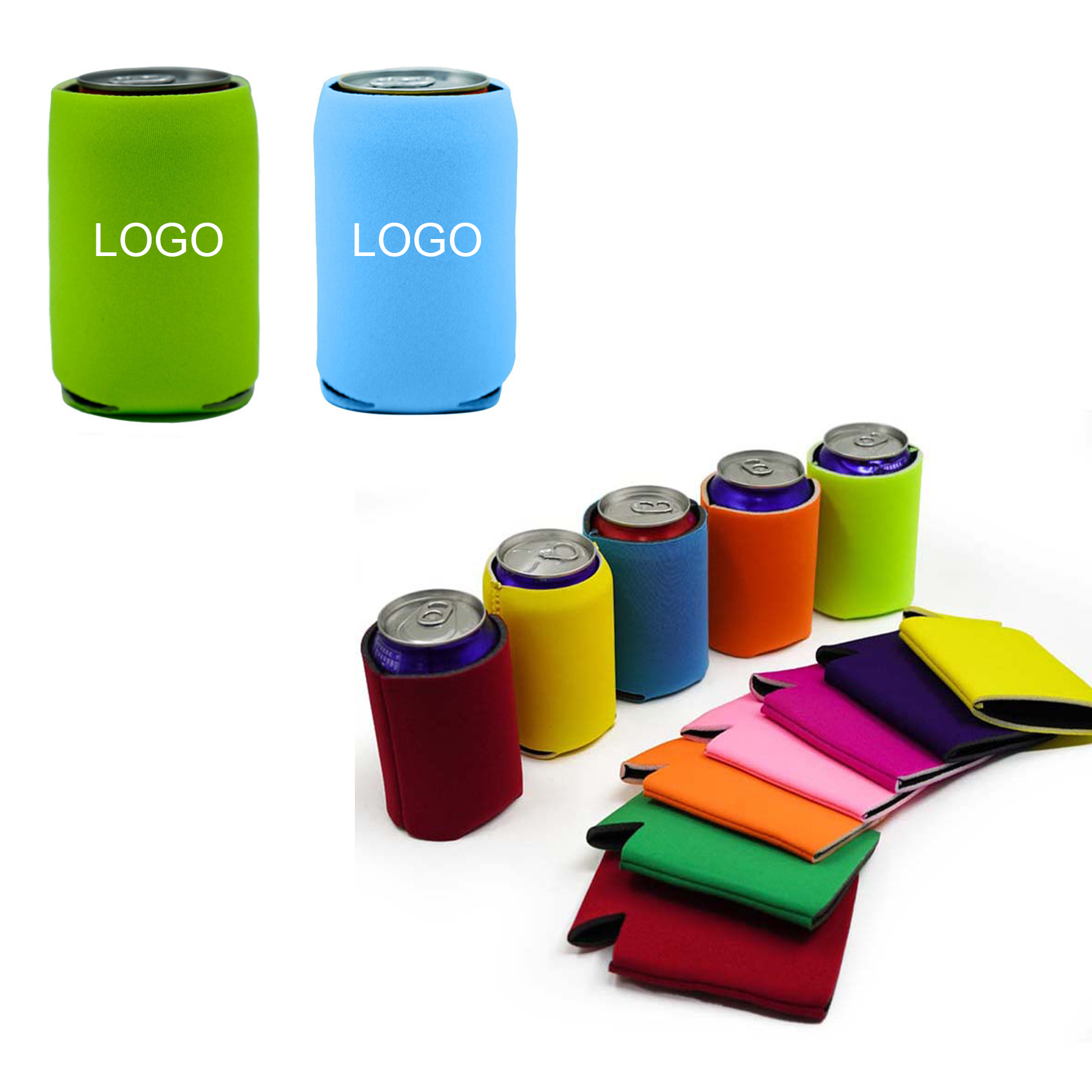 Can Cup Sleeve With Bottom, custom koozie with logo imprint 2