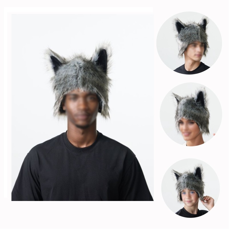 Wolf Ear Protection Warm Hats 1