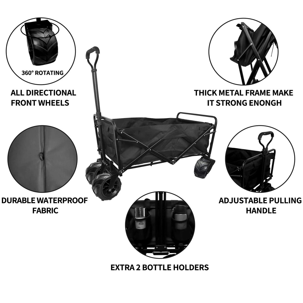 Heavy Duty Folding Wagon Cart Utility 3