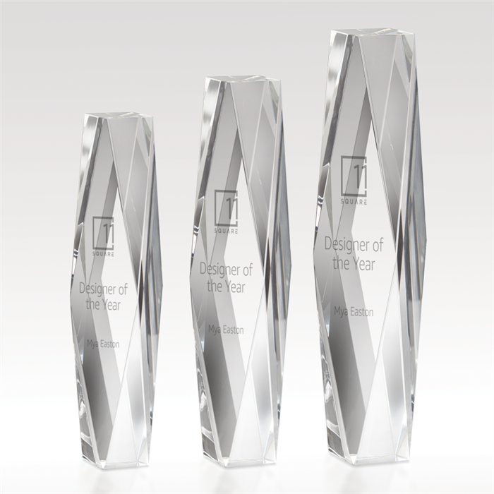 Diamond-Cut Tower Crystal Award