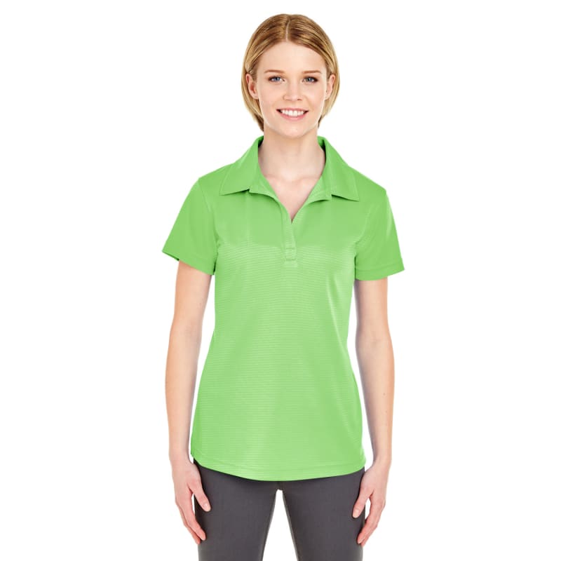 UltraClub Ladies' Cool & Dry Jacquard Stripe Polo 2