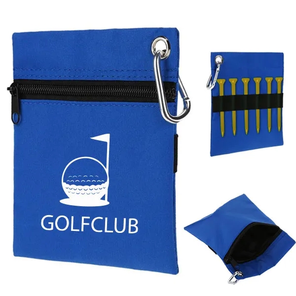 Nylon Golf Tee Bag with Carabiner 2