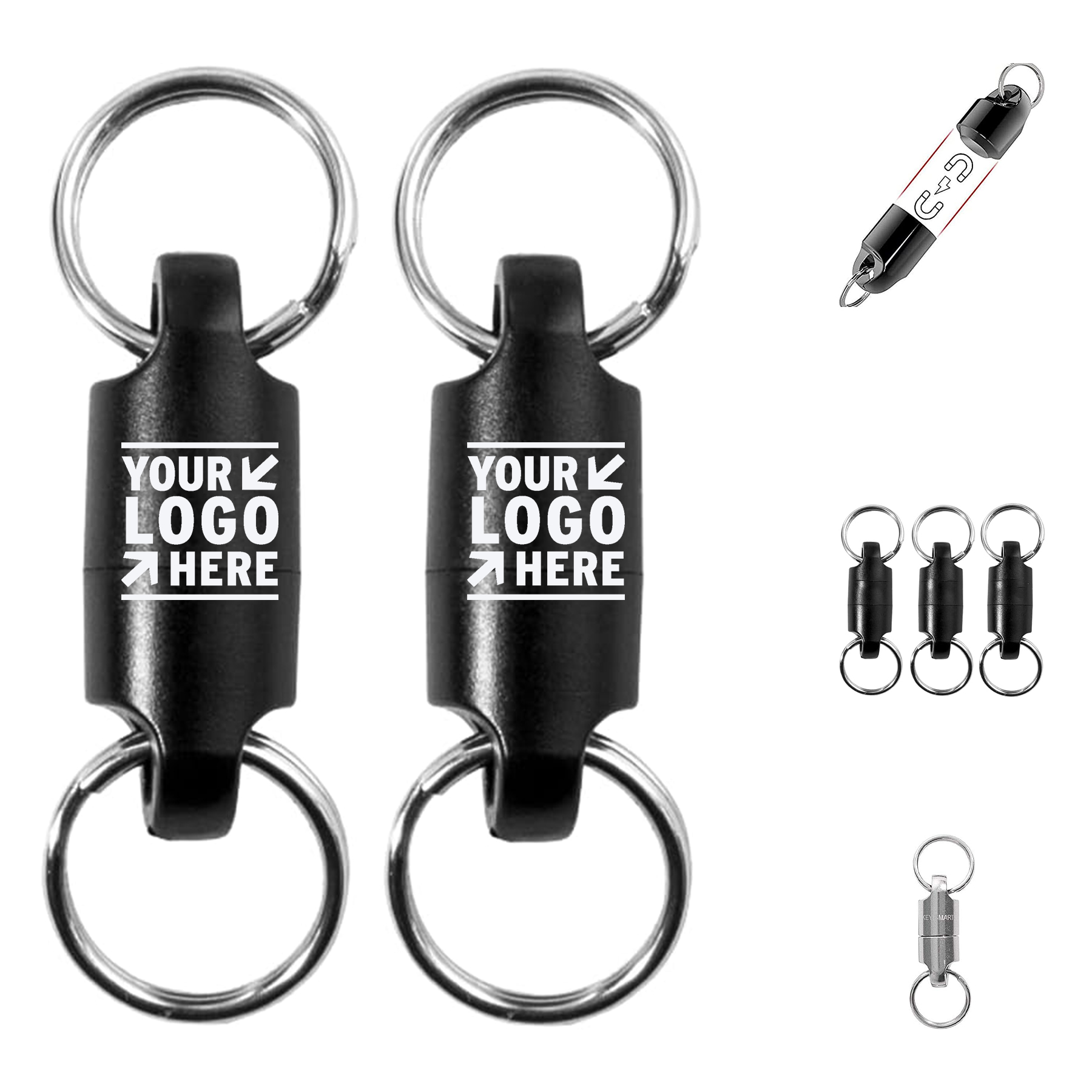 Quick Release Detachable Pull Apart Disconnect Swivel Connector Keychain Accessory With Key Ring  1