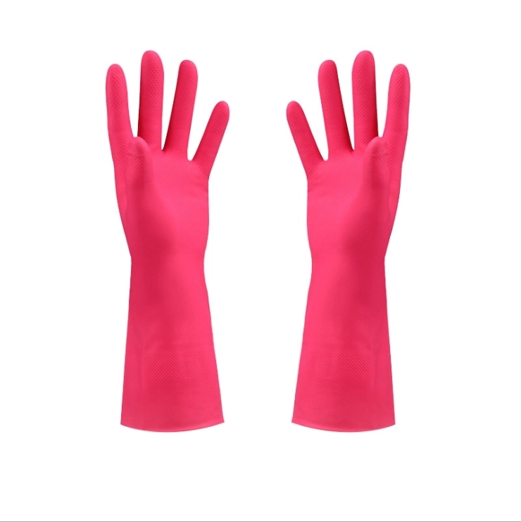 Super durable non-stick nitrile rubber household gloves 2