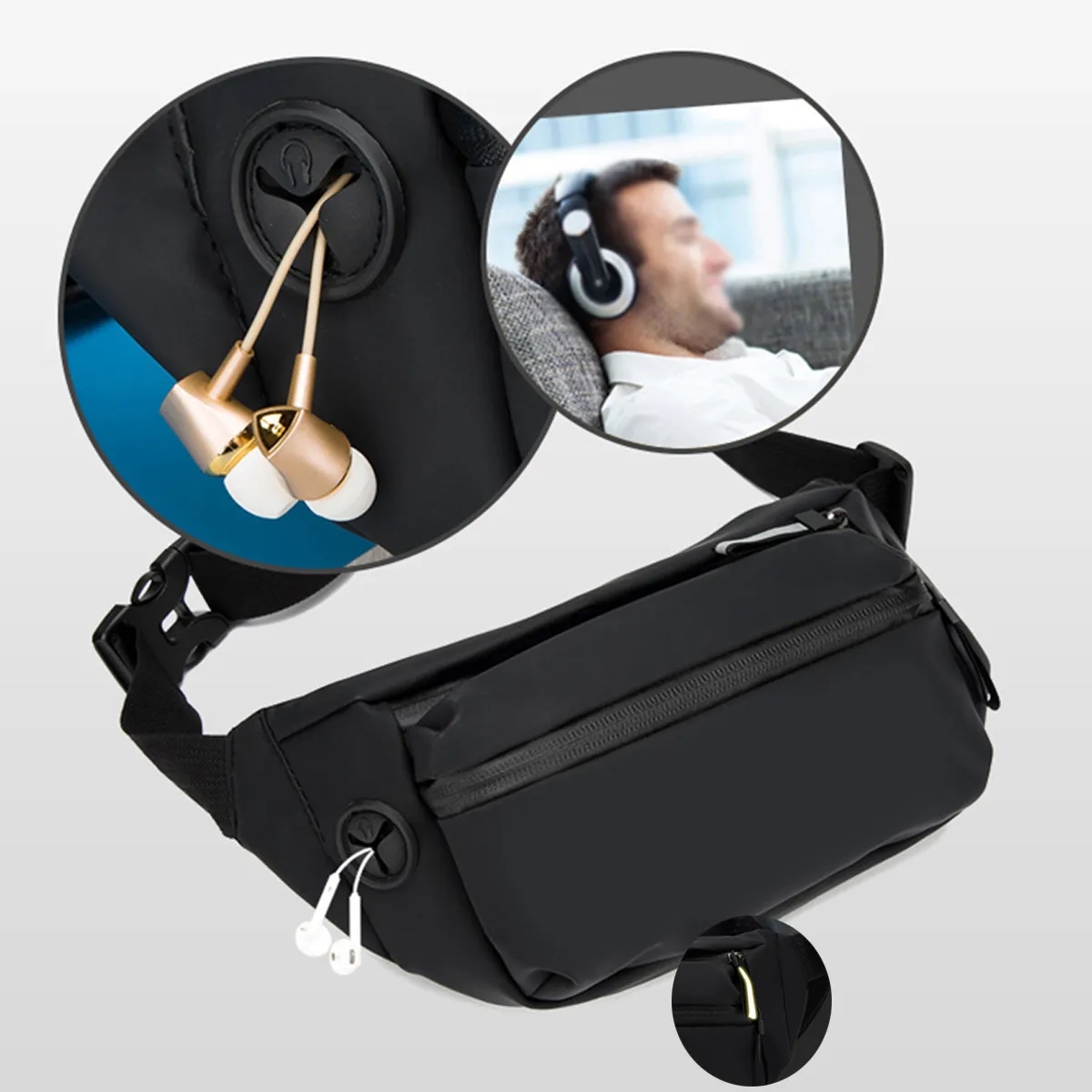 Waterproof Shoulder Backpack Crossbody Bag Sports Fanny Pack 3