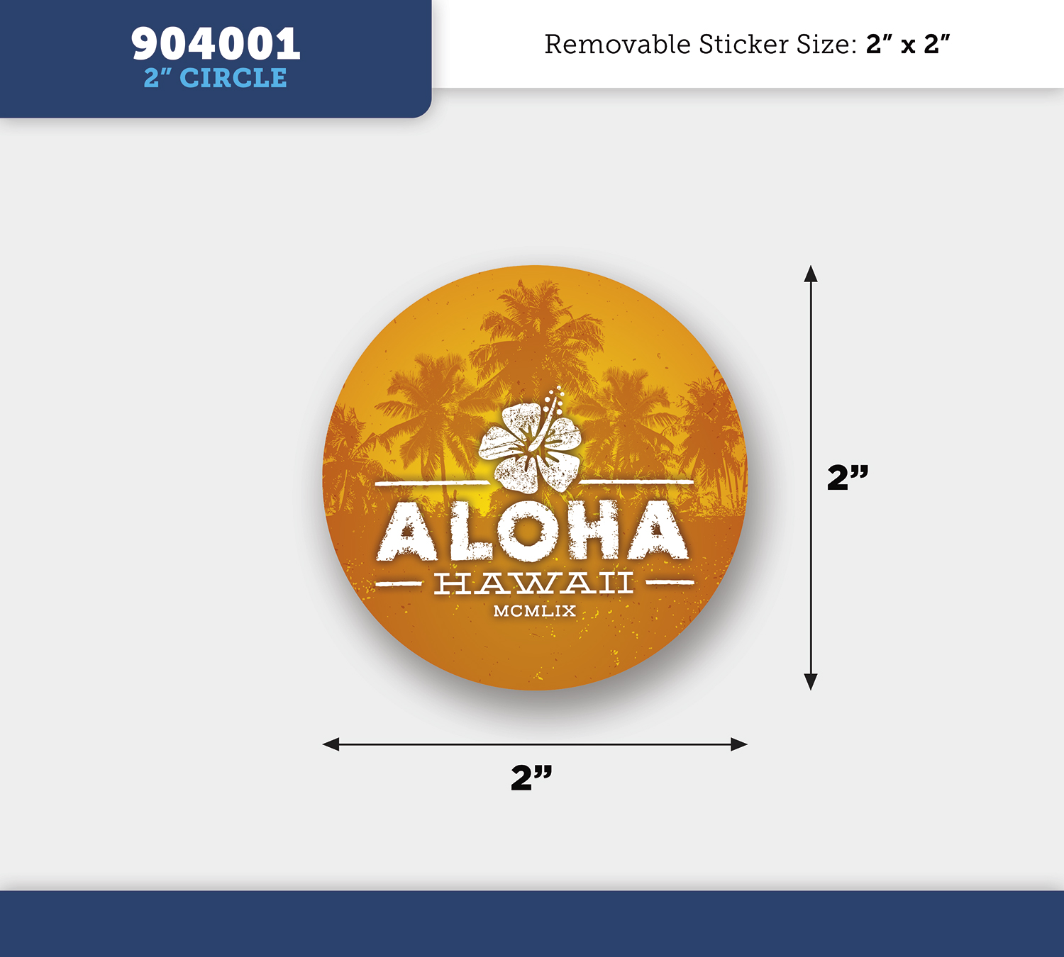Circle - Removable Outdoor Sticker - 2" Diameter 4