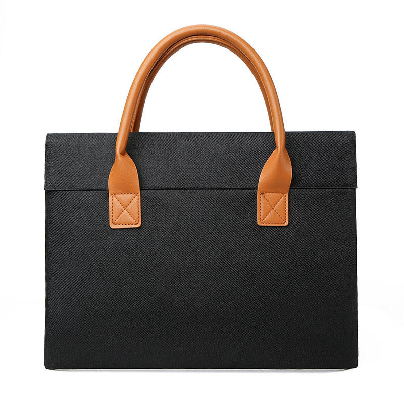 Canvas Laptop Bag With Leather Handles 5