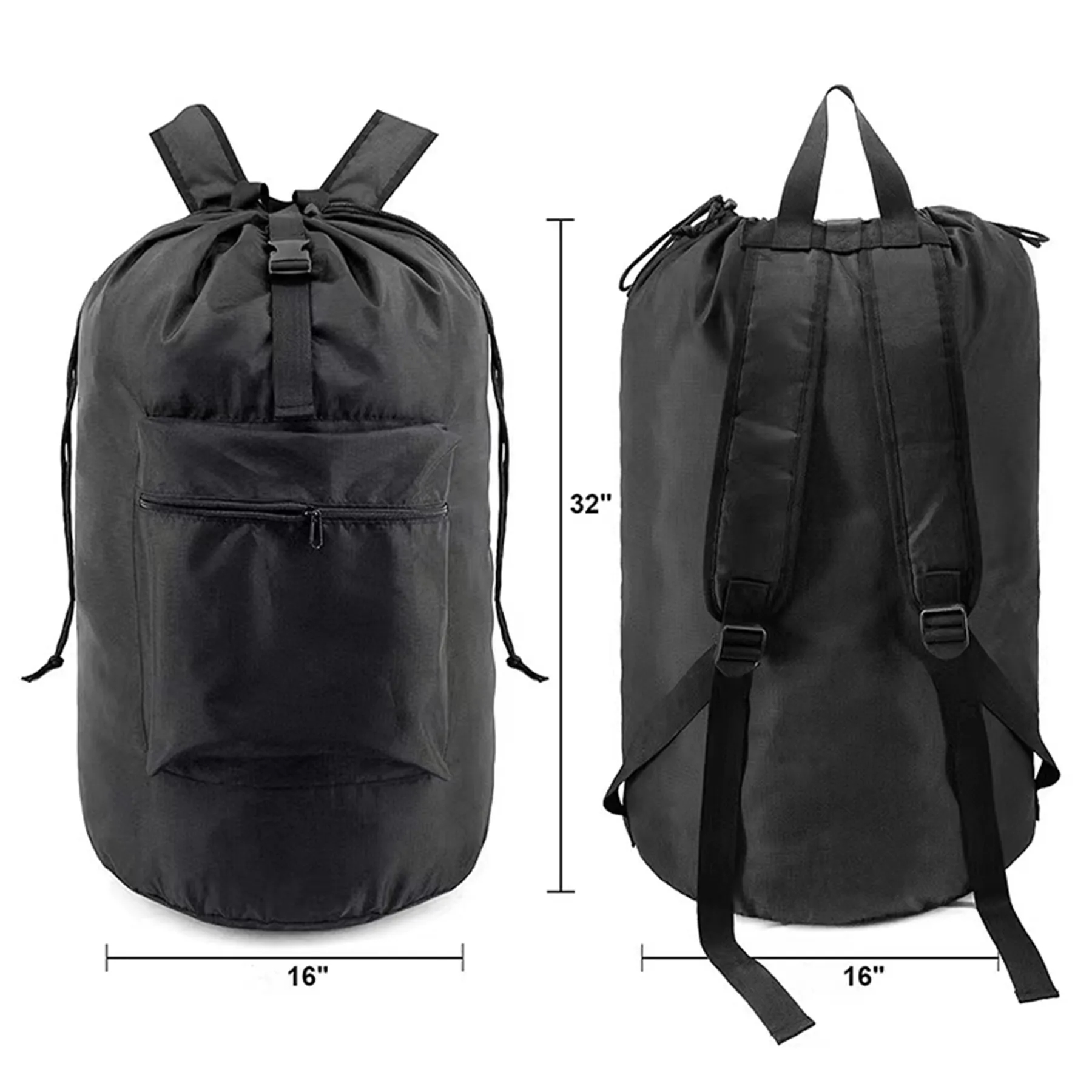 Travel Camp Black Drawstring Closure Backpack 2