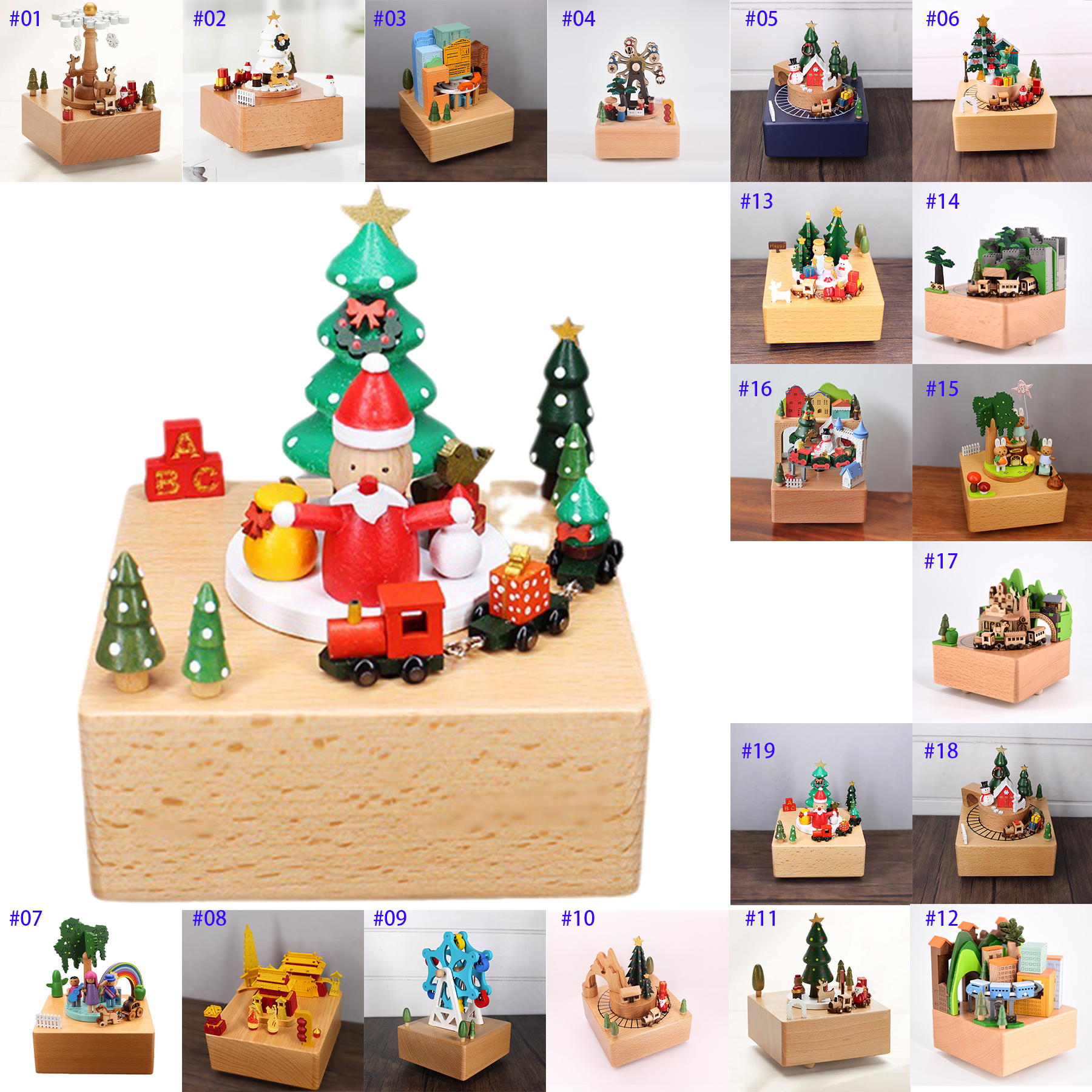 Music Box Wooden Featuring with Small Moving Magnetic 2