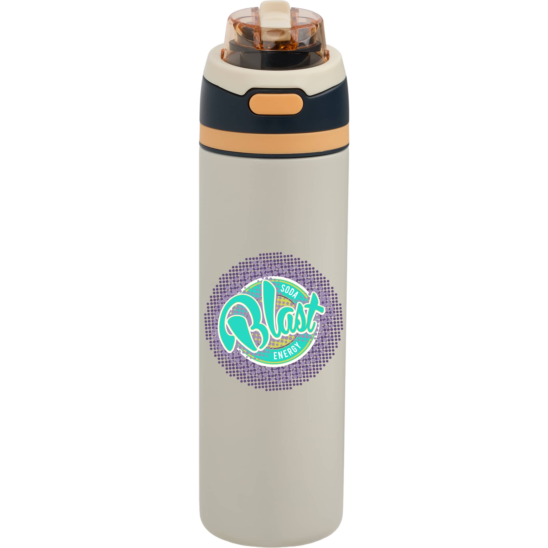 Elvin 28oz Recycled Stainless Flip Straw Bottle, custom water bottle with logo imprint 172