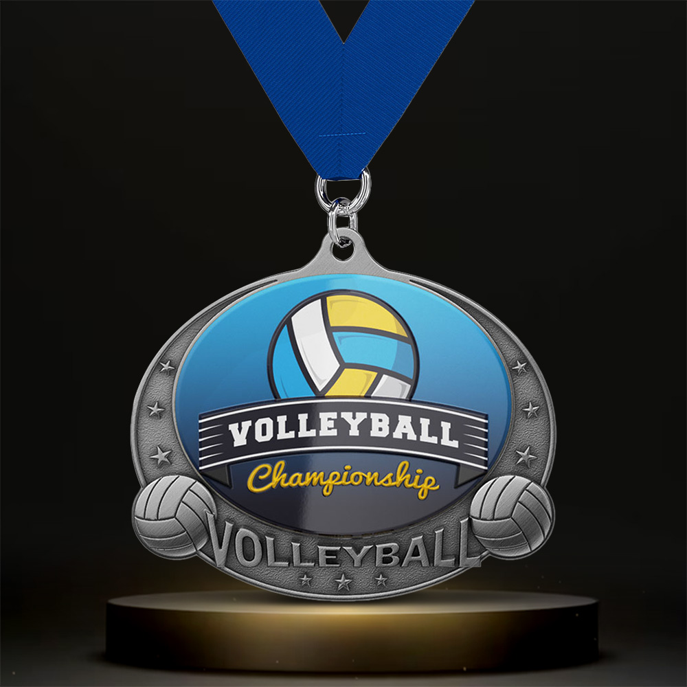 3" UV Printed Volleyball Medals