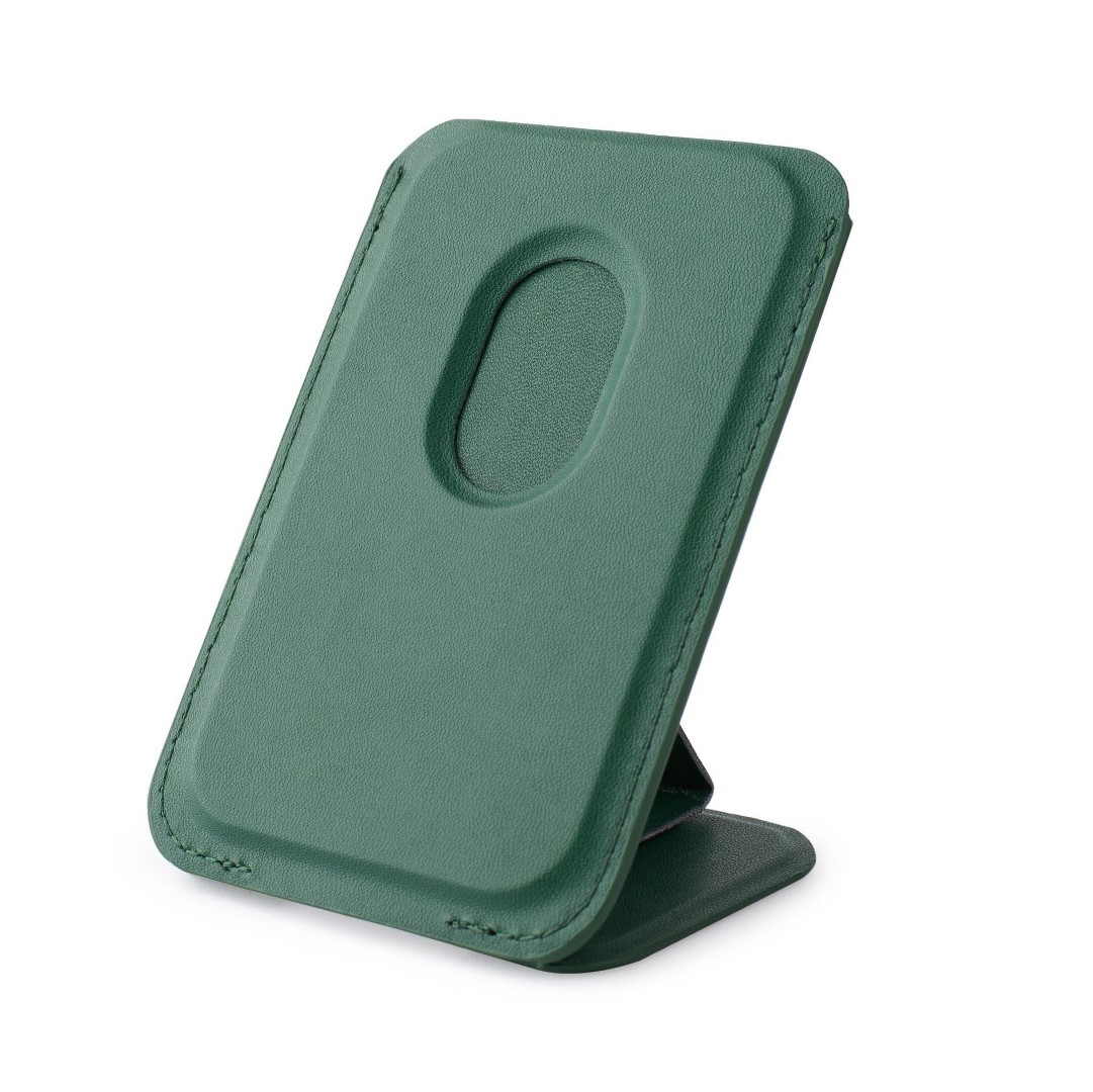 Magnetic Leather Wallet Cards Holder Stand with Kickstand 7