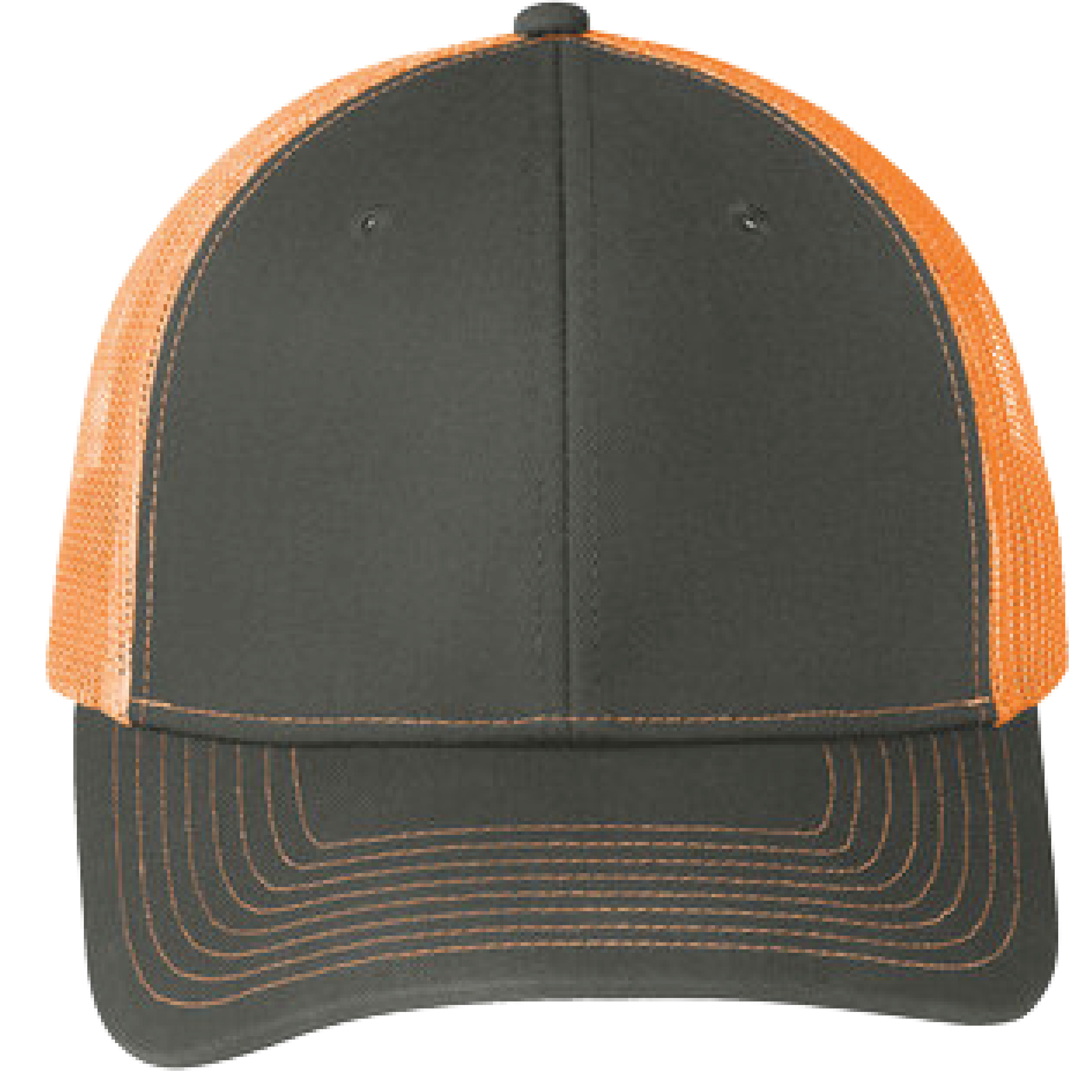 Port Authority C402 6-Panel Snapback Trucker Hat w/Leatherette Adhesive Patches or Embroidery 20